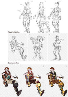 Steampunk character design (2)